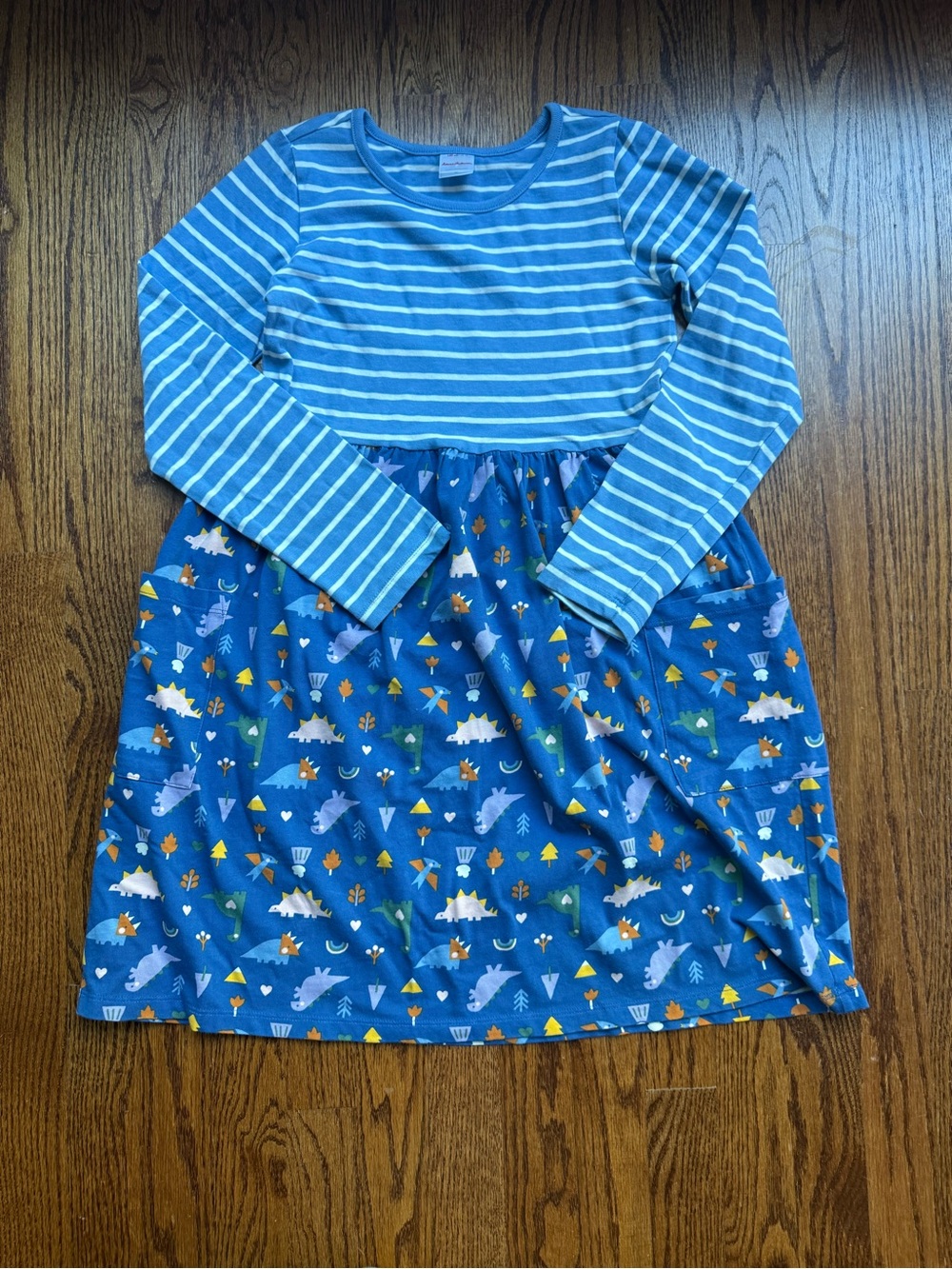 Hanna Andersson Dinosaur Long-Sleeve Dress Sz 10